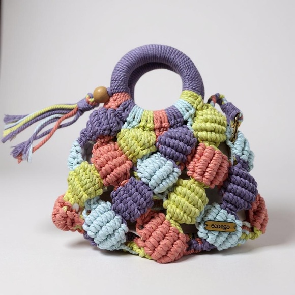 Handmade Handbags - Handmade Crochet, Lined Bag With Removable Strap